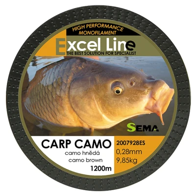 Sema Carp Camo Brown 1200 m 0,22 mm/6,1 kg rybářský vlasec