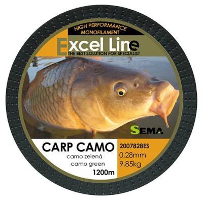 Sema Rybářský vlasec Carp camo green 1200 m 0 20 / 5 85 kg Sema Rybářský vlasec Carp camo green 1200 m 0 20 / 5 85 kg