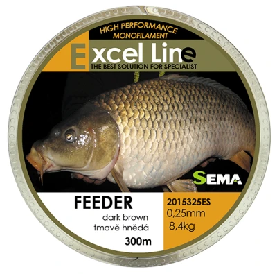 Sema Feeder tmavě hnědý 300 m dia. 0,18 mm / 4,9 kg rybářský vlasec