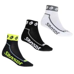 SENSOR 3-pack Race Lite Small Hands ponožky Černá, Bílá, Ref.žlutá POUZE 9-11 43–46 (VÝPRODEJ)