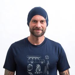 SENSOR Merino Active Deep Blue čepice