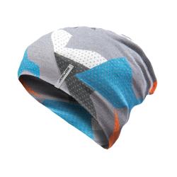 SENSOR Merino Impress čepice modrá/camo