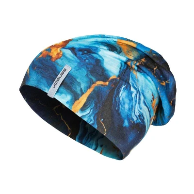 SENSOR Merino Impress čepice modrá/universe