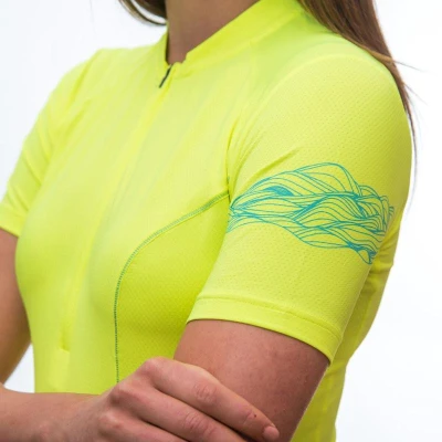 Sensor Coolmax Entry Neon Yellow dámský cyklistický dres