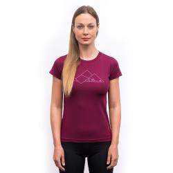 SENSOR Coolmax Tech Geo Mountains dámské triko kr.rukáv Lilla