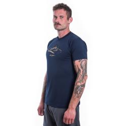 SENSOR Coolmax Tech Mountains 98 pánské triko kr.rukáv Deep Blue