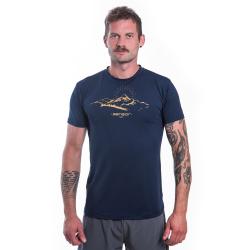 SENSOR Coolmax Tech Mountains 98 pánské triko kr.rukáv Deep Blue