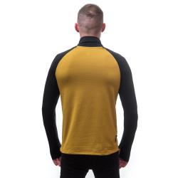 Sensor Coolmax Thermo mustard/černá pánská mikina se zipem