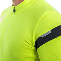 Sensor Cyklo Coolmax Classic Neon Yellow pánský cyklistický dres