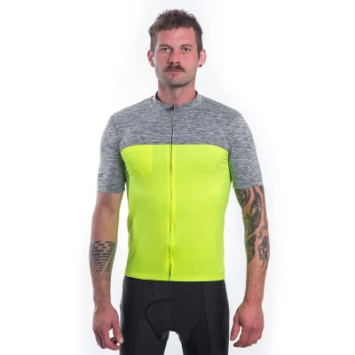 Sensor Cyklo Motion Neon Yellow/šedá pánský cyklistický dres