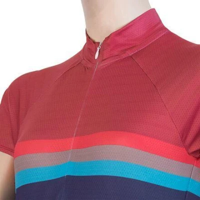 Sensor Cyklo Summer Stripe modro/fialový dámský dres krátký rukáv POUZE XXL (VÝPRODEJ)