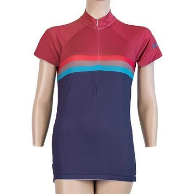 Sensor Cyklo Summer Stripe modro/fialový dámský dres krátký rukáv POUZE XXL (VÝPRODEJ)