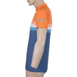 Sensor Cyklo Summer Stripe modro/oranžový pánský dres krátký rukáv
