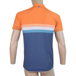 Sensor Cyklo Summer Stripe modro/oranžový pánský dres krátký rukáv