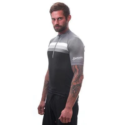 Sensor Cyklo Tour Black Stripes pánský cyklistický dres POUZE M (VÝPRODEJ)