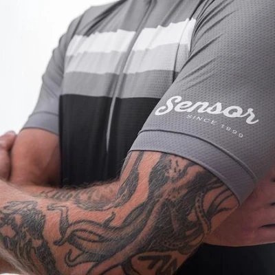 Sensor Cyklo Tour Black Stripes pánský cyklistický dres