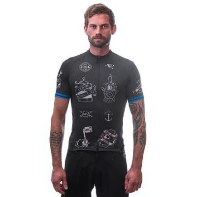 Sensor Cyklo Tour Black Tattoo panský cyklistický dres