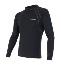 SENSOR Double Face pánské černé triko dl. rukáv