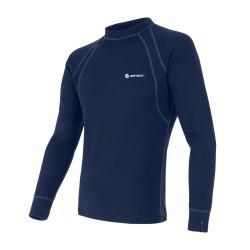 SENSOR Double Face pánské triko dl. rukáv Deep Blue