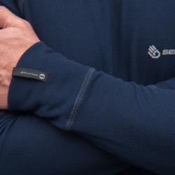 SENSOR Double Face pánské triko dl. rukáv Deep Blue