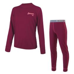 Sensor Double Face Set Logo lilla dětské triko dlouhý rukáv + spodky