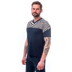 Sensor Helium Deep Blue/geometry pánský cyklistický dres