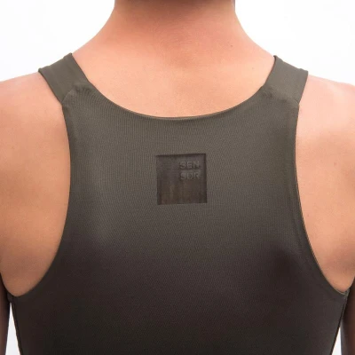 SENSOR Infinity Eco dámský crop top Olive Green