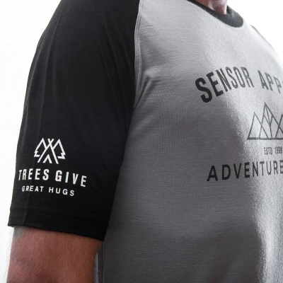 Sensor Merino Active Pt Adventure Šedá/černá pánské funkční tričko
