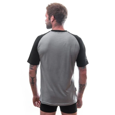 Sensor Merino Active Pt Adventure Šedá/černá pánské funkční tričko