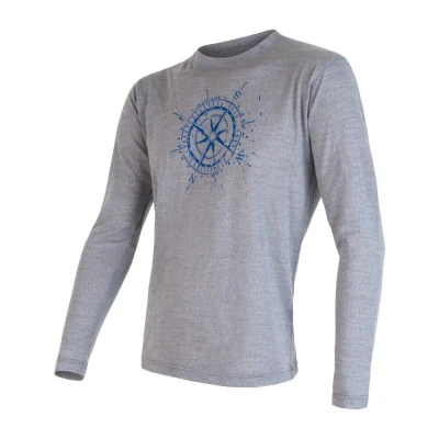 Sensor Merino Active Pt Compass Šedá pánské funkční tričko Sensor Merino Active Pt Compass Šedá pánské funkční tričko