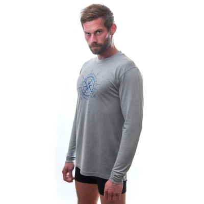 Sensor Merino Active Pt Compass Šedá pánské funkční tričko