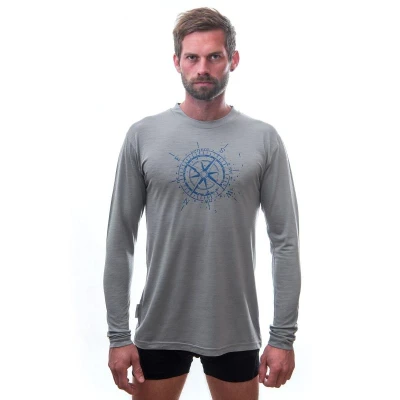 Sensor Merino Active Pt Compass Šedá pánské funkční tričko