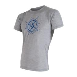 Sensor Merino Active Pt Compass sivá pánske funkčné tričko
