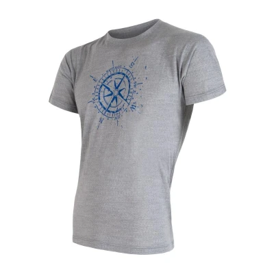 Sensor Merino Active Pt Compass šedá pánské funkční tričko Sensor Merino Active Pt Compass šedá pánské funkční tričko