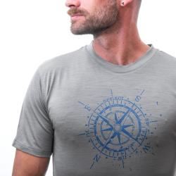 Sensor Merino Active Pt Compass šedá pánské funkční tričko