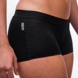 Sensor Merino Active černé dámské kalhotky s nohavičkou