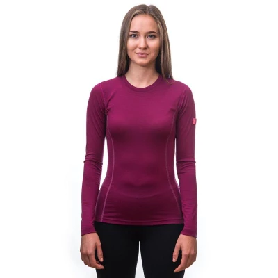 Sensor Merino Active lilla dámské triko dlouhý rukáv