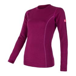 Sensor Merino Active lilla dámské triko dlouhý rukáv
