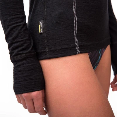 Sensor Merino Active Černá dámské funkční tričko