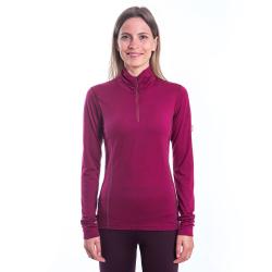 Sensor Merino Active Zip Lilla dámské funkční tričko