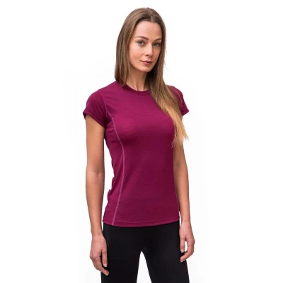 Sensor Merino Active lilla dámské triko krátký rukáv