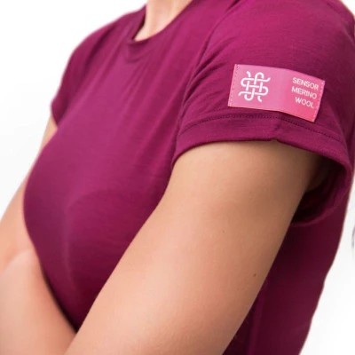 Sensor Merino Active lilla dámské triko krátký rukáv