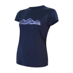 Sensor Merino Active Pt Mountains Deep Blue dámske funkčné tričko