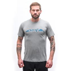 SENSOR Merino Active Mountains pánské šedé triko kr. rukáv