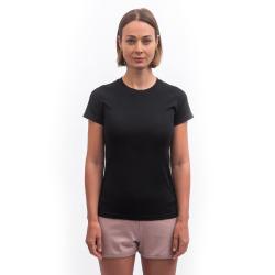 SENSOR Merino Active No Logo dámské černé triko kr. rukáv