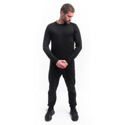SENSOR Merino Active No Logo pánské černé triko dl. rukáv Raglan