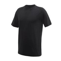 SENSOR Merino Active No Logo pánské černé triko kr. rukáv Raglan