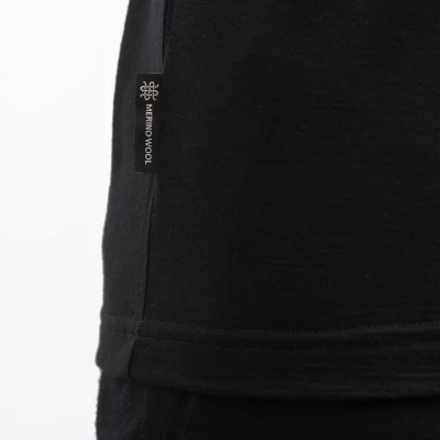 SENSOR Merino Active No Logo pánské černé triko kr. rukáv Raglan