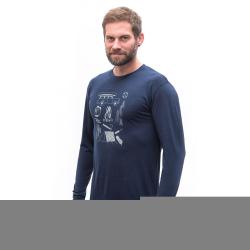 SENSOR Merino Active Outside pánské triko dl. rukáv Deep Blue