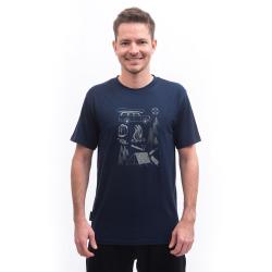 SENSOR Merino Active Outside pánské triko kr. rukáv Deep Blue